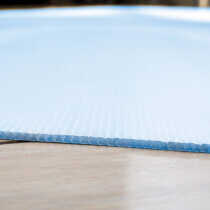 Corrugated Plastic Sheeting, Fire Retardant, 4 mil, 48" x 96", Light Blue