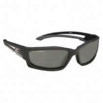 Edge Eyewear® Kazbek (TSK-216) Safety Glasses, Black Frame, Polarized Smoke Lens