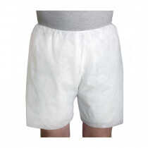 PIP (U2010) Disposable Boxer Shorts, White Polypropylene, 100/cs