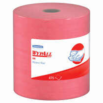 WypAll* 41055 Cleaning Wiper -  12-1/2 in W -  475 Sheets -  Hydroknit® -  Red