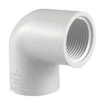 PVC Schedule 40 Fitting, 90-Degree FPT x FPT Elbow, Threaded