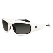 Skullerz® Odin Safety Glasses/Sunglasses, White Frame, Polarized Smoke Lens Color