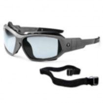 Skullerz® Loki Safety Glasses/Sunglasses, Matte Gray Frame, I/O Lens Color