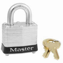 Laminated Steel Safety Padlock, 3/4 in Tall Shackle