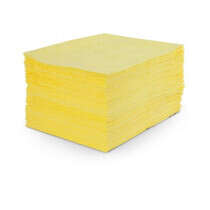 FiberLink™ Hazmat Yellow Heavy Weight Pads, 15"x18", 100/Bale