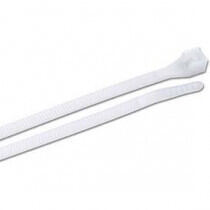 GB® Double Lock Standard Cable Ties, 11" White, 100/pk
