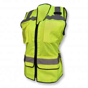 Radians® (SV59W) Women's Heavy Duty Surveyor Safety Vest, Type R, Class 2, HV Green