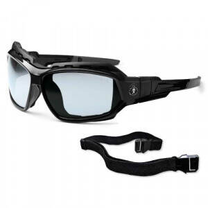 Skullerz® Loki Safety Glasses/Sunglasses, Black Frame, Anti-Fog I/O Lens Color