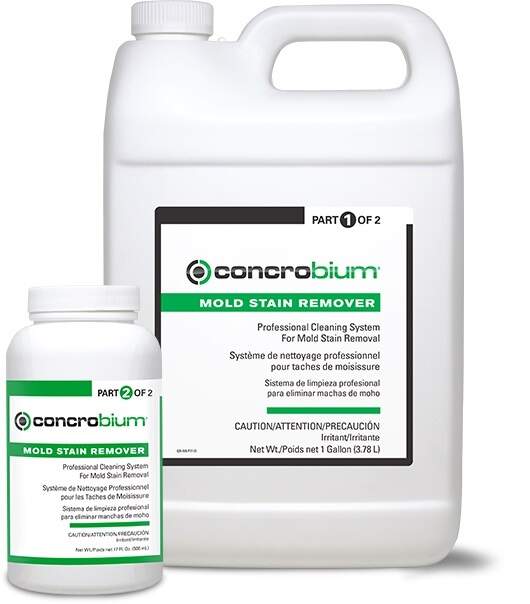 Concrobium® CCP029-189 2-Part Large Mold Stain Remover -  19.34 oz -  Faint Acetic Acid Smell -  Liquid -  White