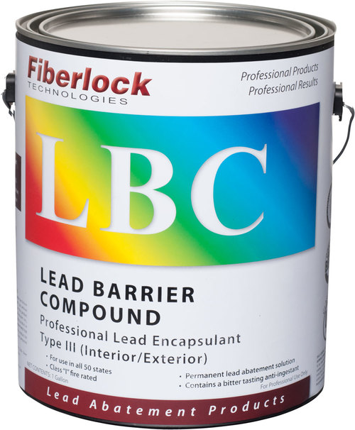 Fiberlock 5801-1 Lead Barrier Compound 4 per CASE -  1 gal -  White -  1 - 2 hr Touch -  8 - 16 hr Recoat Dry Time -  Very Slight