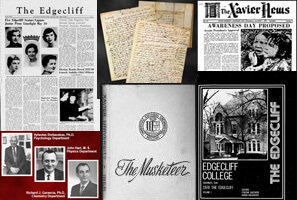 Collage of front pages of records in Xavier digital collections