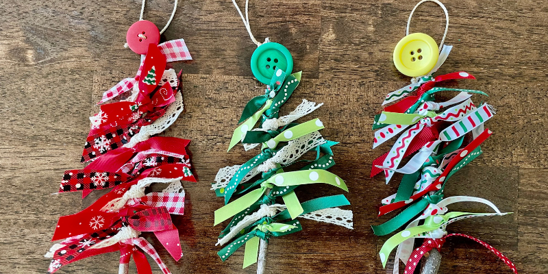 Kids Krafts: How to Make a Holiday Ribbon Tree Ornament - Studies