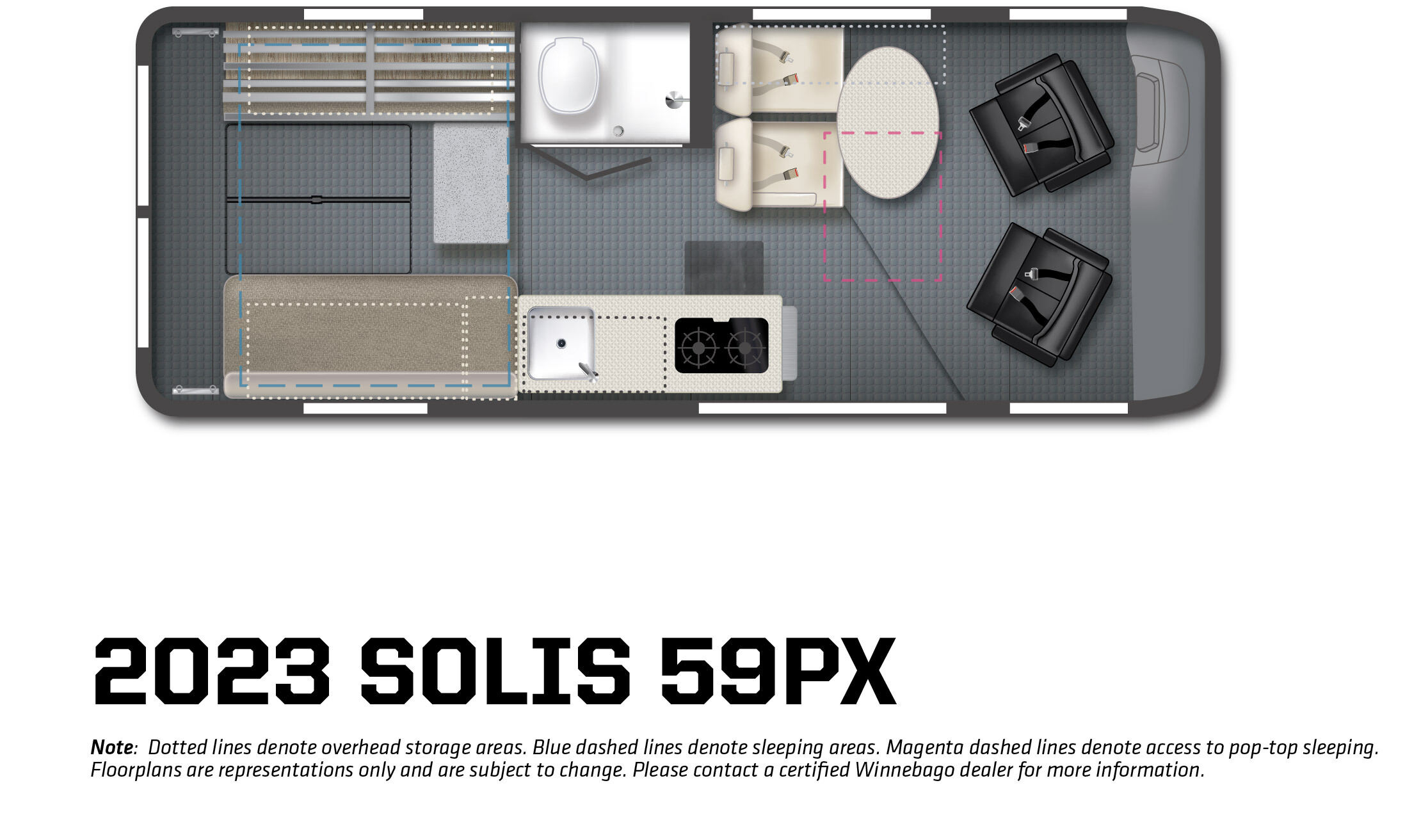 2023 Winnebago Solis 59PX Floorplan
