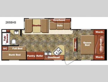 Floorplan - 2012 Gulf Stream RV Kingsport 265 BHS