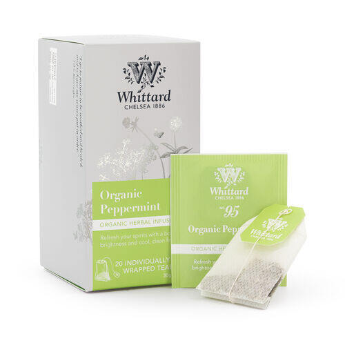 Organic Peppermint 20 Individually Wrapped Teabags