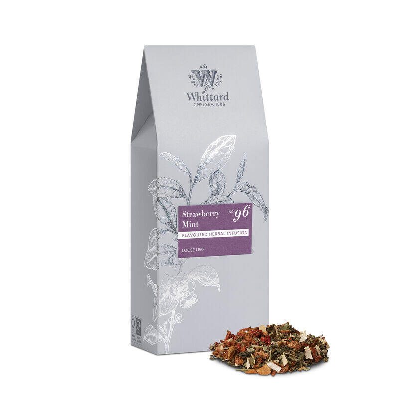 Strawberry Mint Loose Tea Pouch, 50g