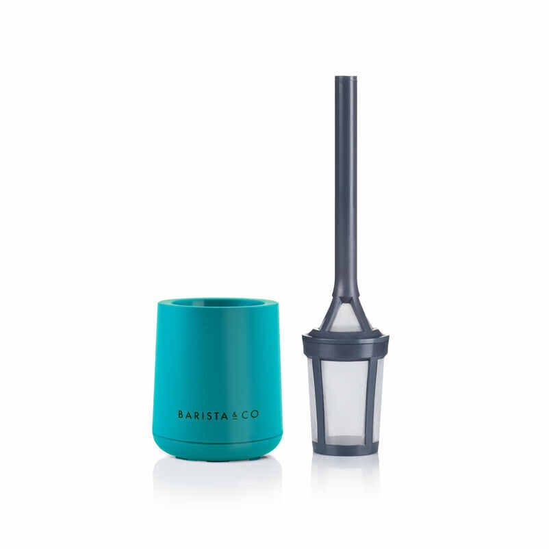 Teal Brew It Stick base and filter basket with handle
