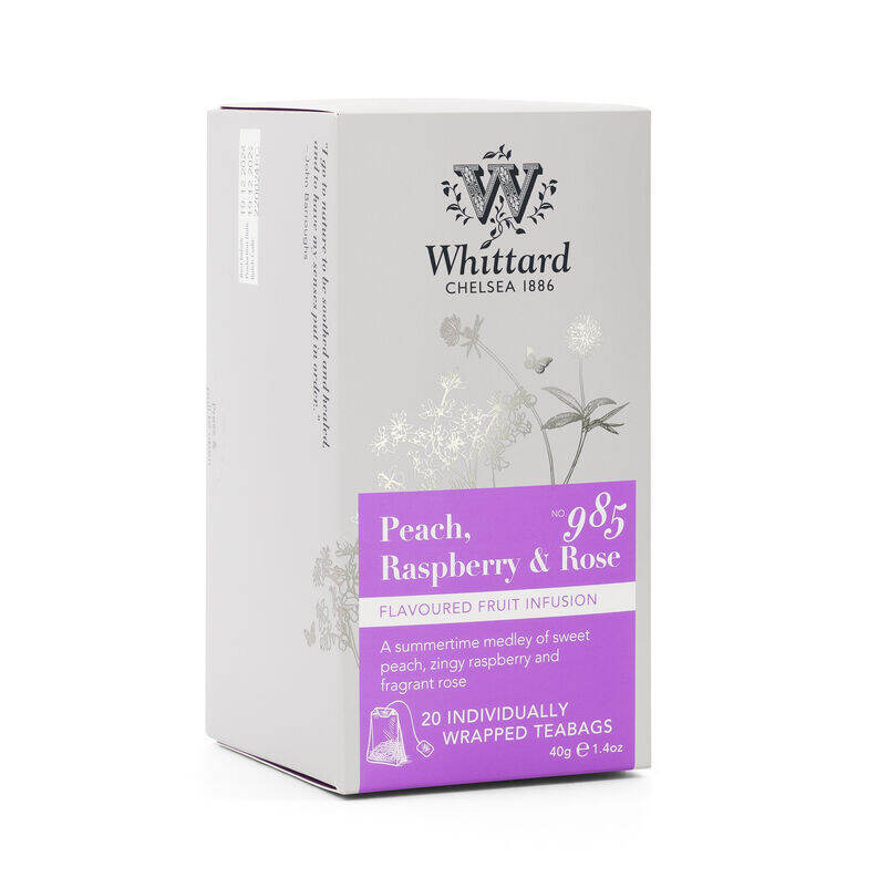 Peach, Raspberry & Rose Individually Wrapped Teabags Box