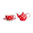 Florence Pillar Box Red Tea-For-One with cup and teapot separate