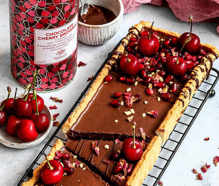 Vegan Chocolate Cherry Tart by Nadia's Healthy Kitchen