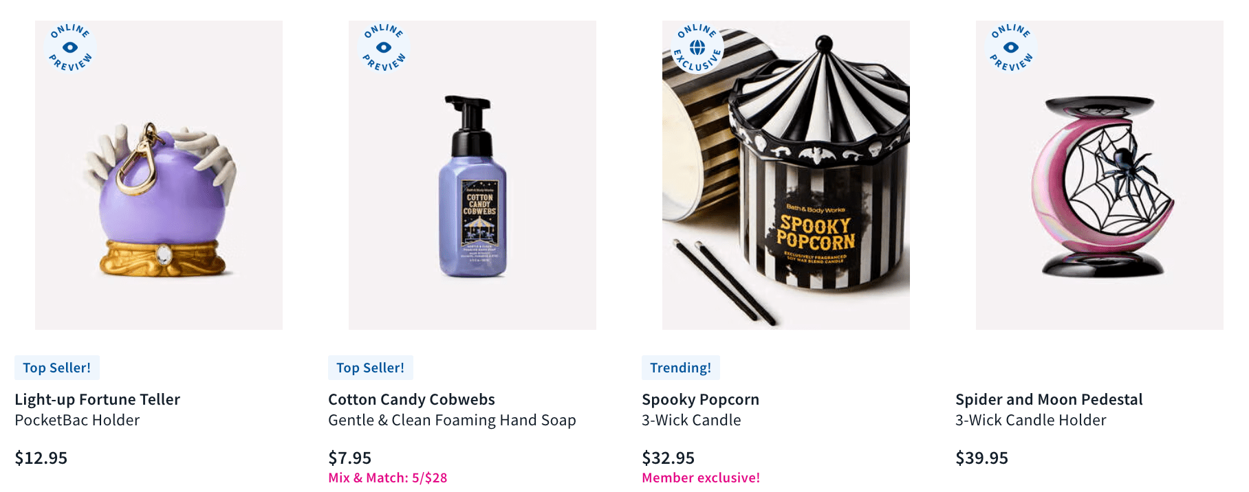 Bath & Body Works items, limited-edition scents, which sold out in a single day on TikTok Shop, representing fun brand experiences.