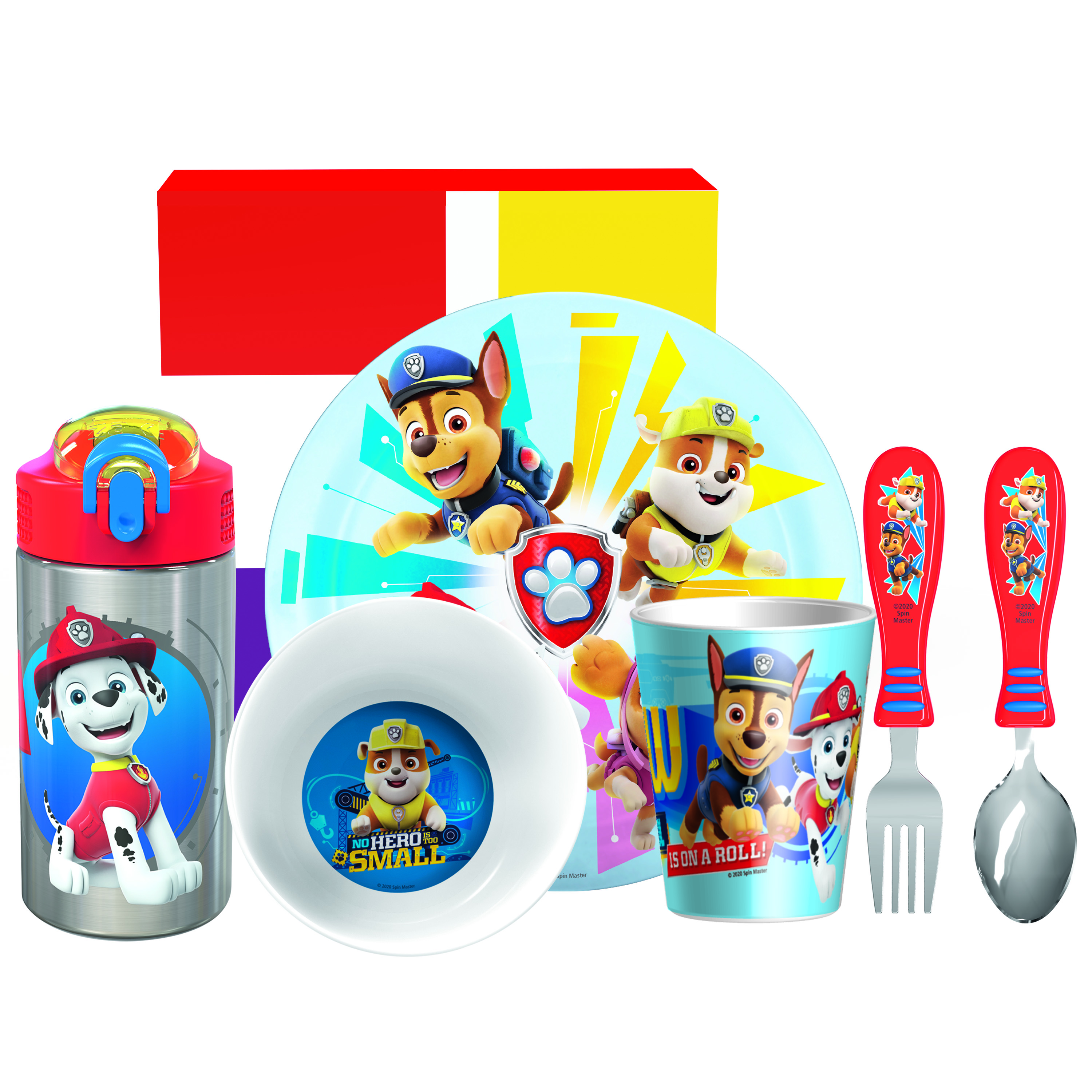 Bowl Zak Designs Paw Patrol Dinnerware 5 Piece Set Includes Plate Non-BPA Made of Durable Material and Perfect for Kids Water Bottle and Utensil Tableware 