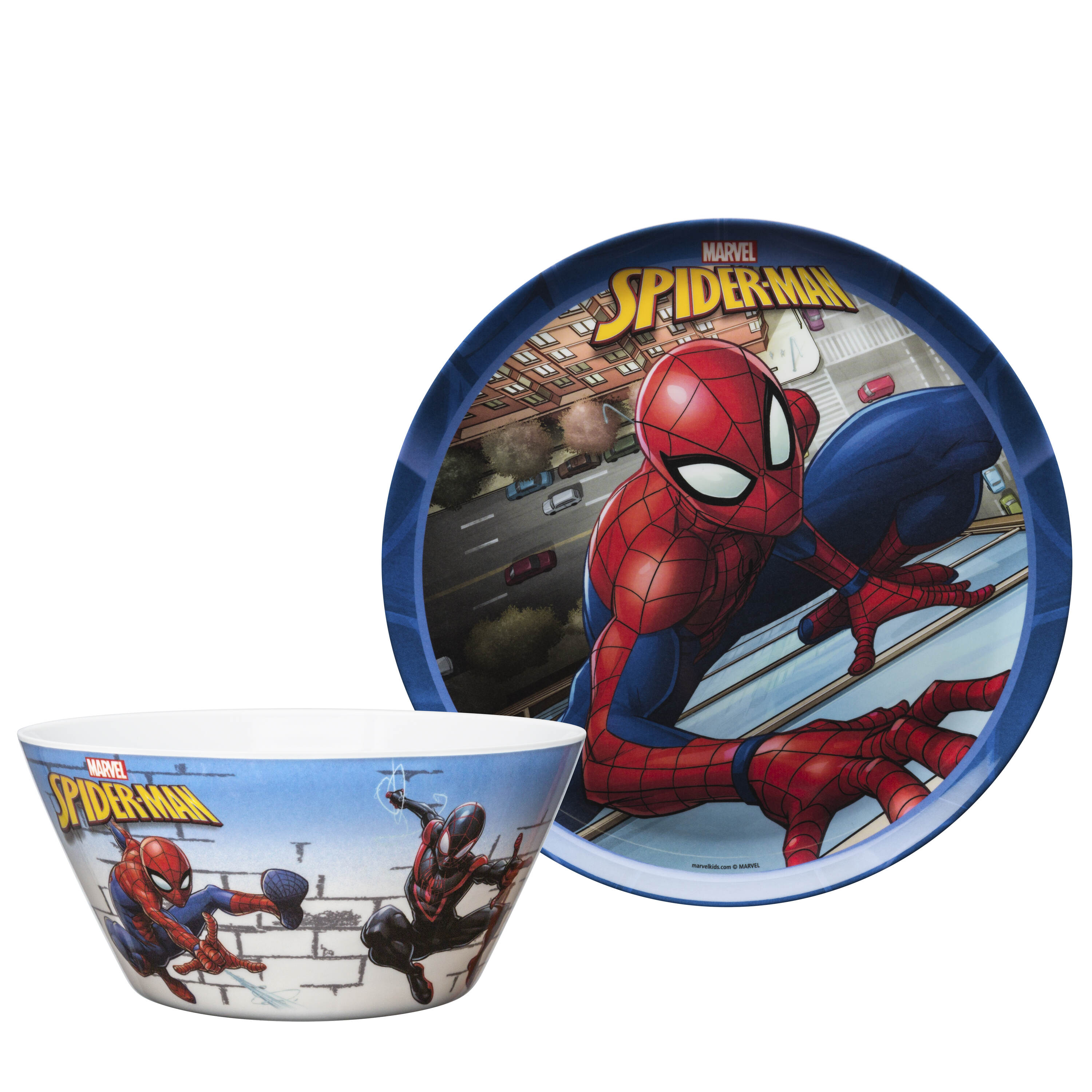 Bowl and Plate Marvel Ultimate Spider-Man 3-Piece Dinner Set Tableware Tumbler