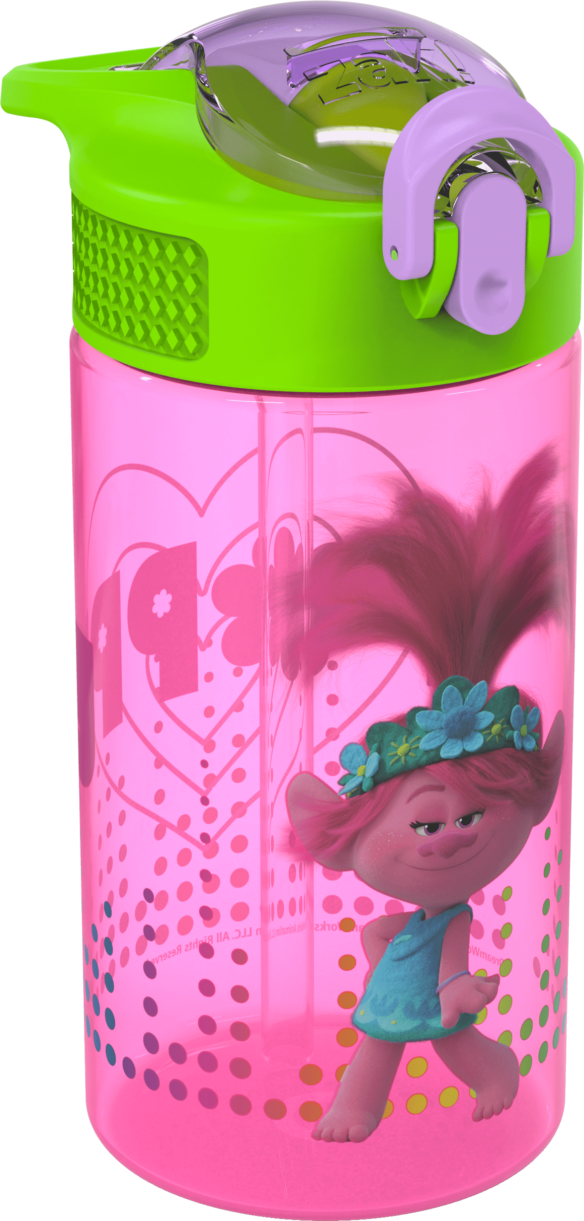 Perfect Bundle for Kids 2pc Set Zak Designs Dreamworks Trolls 2 Movie Poppy Kelso 15 oz Tumbler Set BPA-Free Leak-Proof Screw-On Lid with Straw Made of Durable Plastic and Silicone 