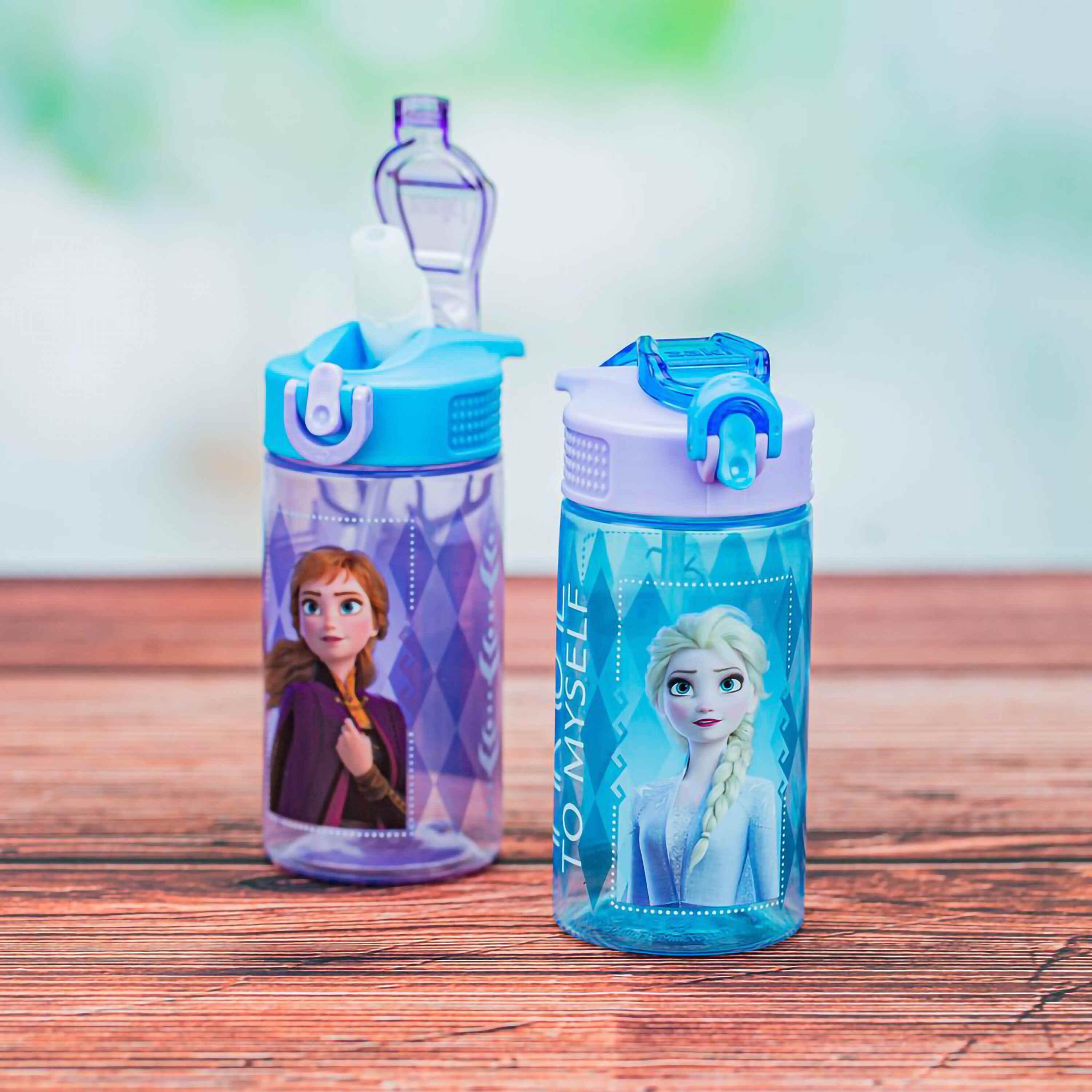 Disney's Frozen Movie Sisters ELSA & ANNA 16oz Insulated Flip-Straw TUMBLER 