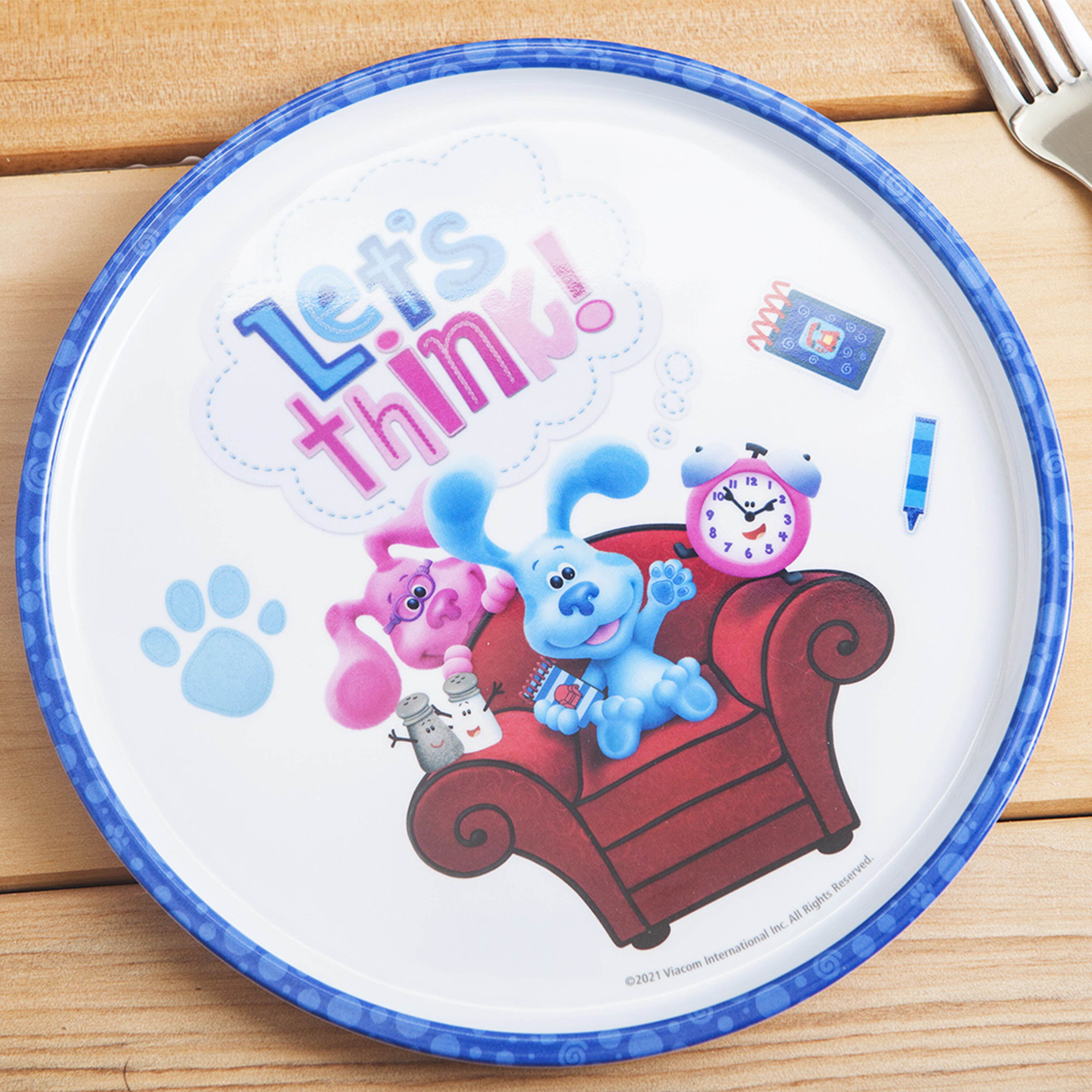 Vintage Blues Clues Plate {Blues Clues Puppy Dog Zak Designs Plastic Kid Play Dishes Plate} Magenta Pepper Plate Baby Shower Gift Idea