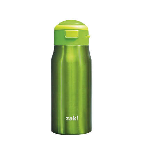Details about   Zak Designs 19 oz Stainless Steel Water Bottle Straw Spout Locked Spout Water 