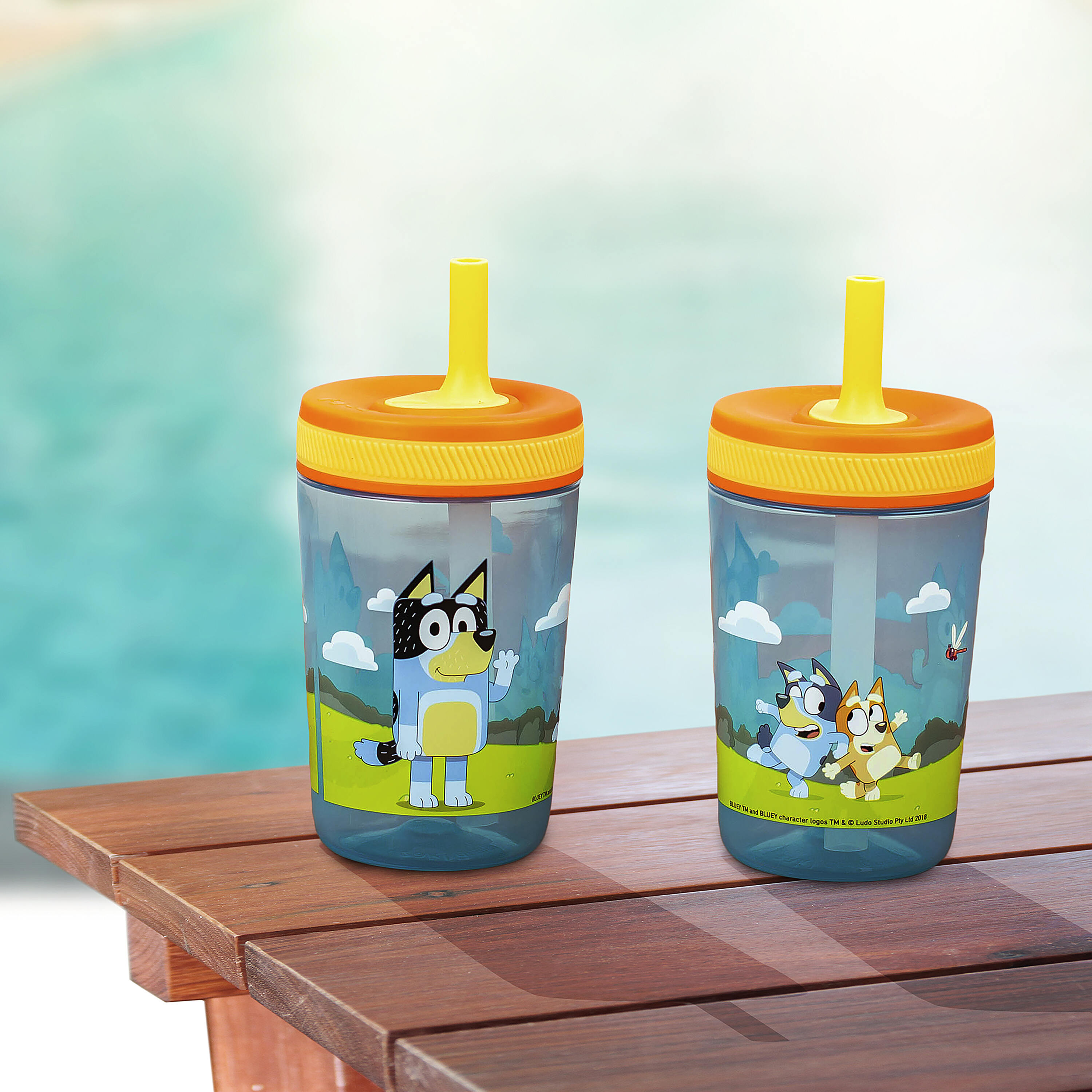 Various Designs Children's Character Cup with Straw and Screw-on Lid 