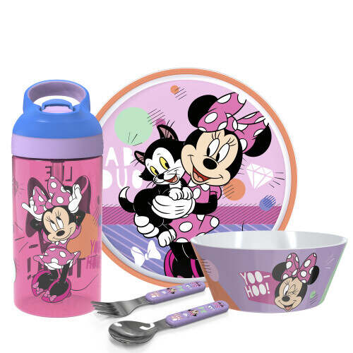Water Bottle Zak Designs Kids Dinnerware 5 Piece Set Ryan’s World Ryan and Combo Panda Includes Plate Bowl Non-BPA Made of Durable Material and Perfect for Kids and Utensil Tableware 