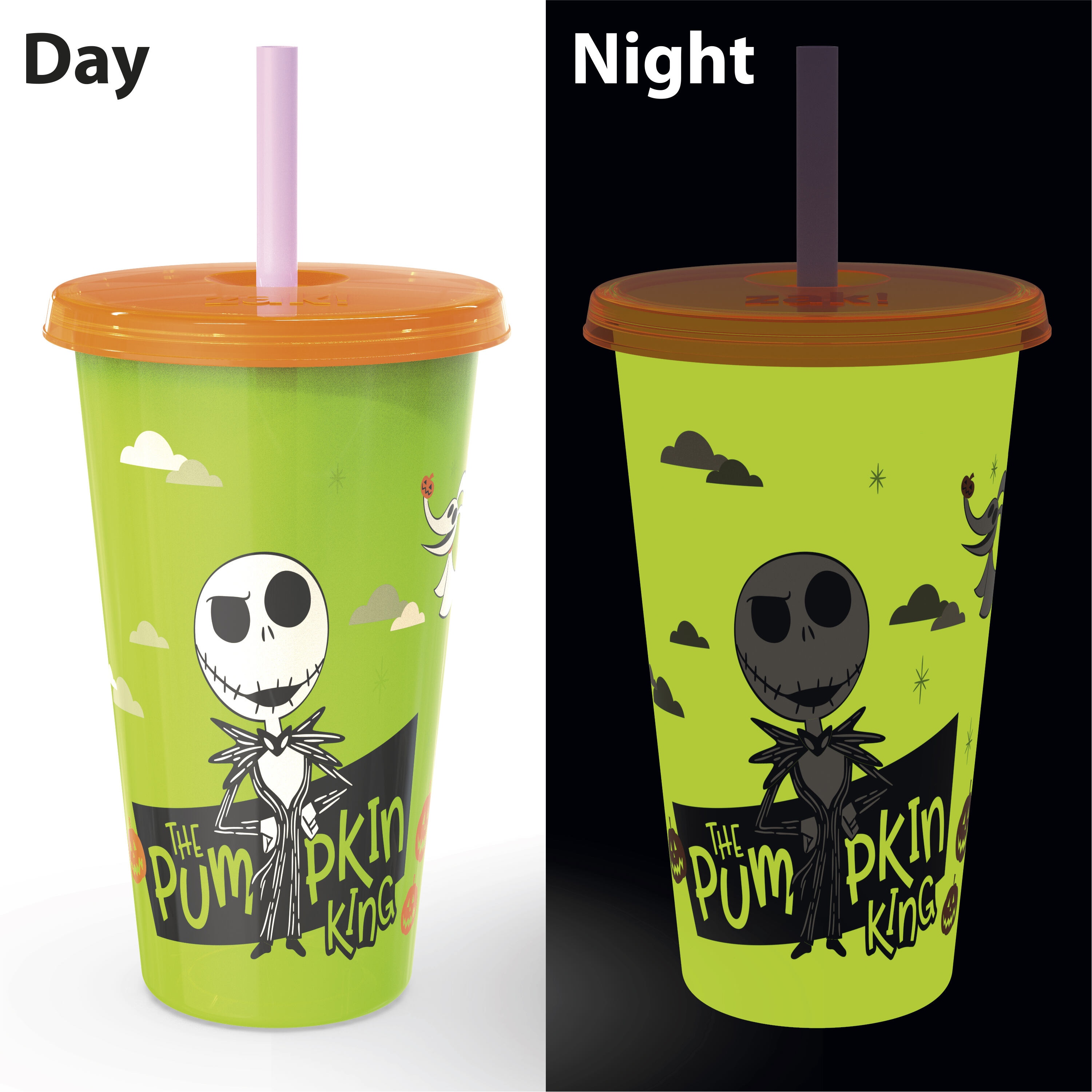Details about   Nightmare Before Christmas Jack Skellington Light-Up Tumbler Mug with Straw 
