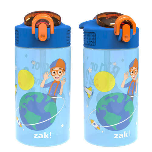 Leak-Proof Design Zak Designs Paw Patrol Kids Water Bottle with Straw and Built in Carrying Loop Made of Durable Plastic 16 oz 