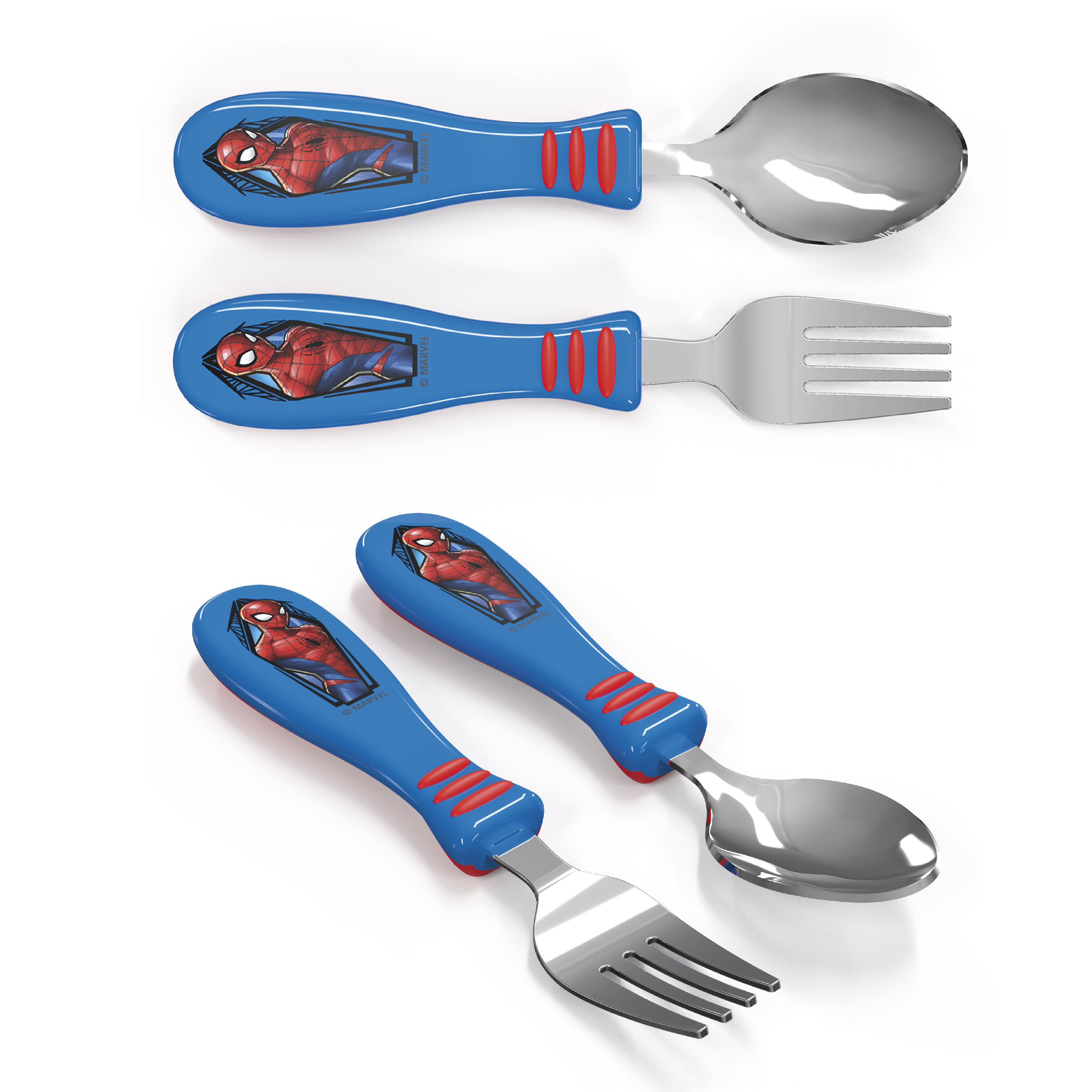Cartoon Character Collection Plastic Cutlery Set Kids/Toddlers Spoon & Fork 