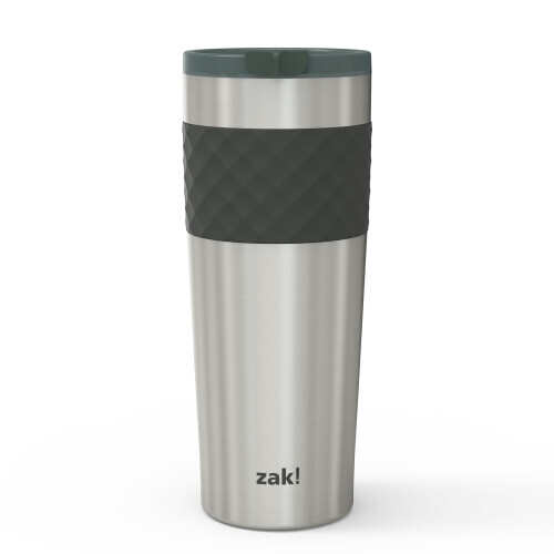 Double Wall Construction and Leak-proof Slide Lid Capacity 16 oz Zak Designs Insulated Fluted Travel Tumbler in Indigo BPA-free and Break-resistant Plastic