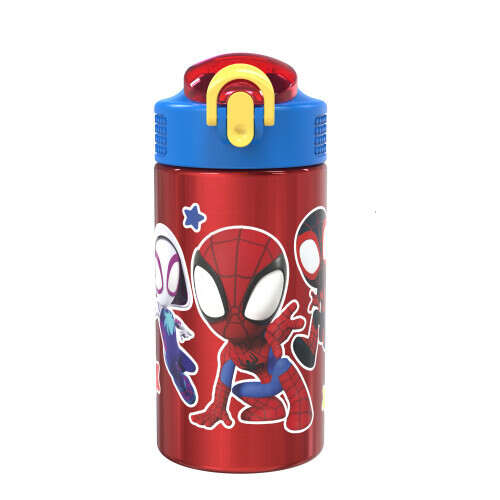 Zak Designs Marvel Comics Spider-Man Stainless Steel Water Bottle 13.5 oz 