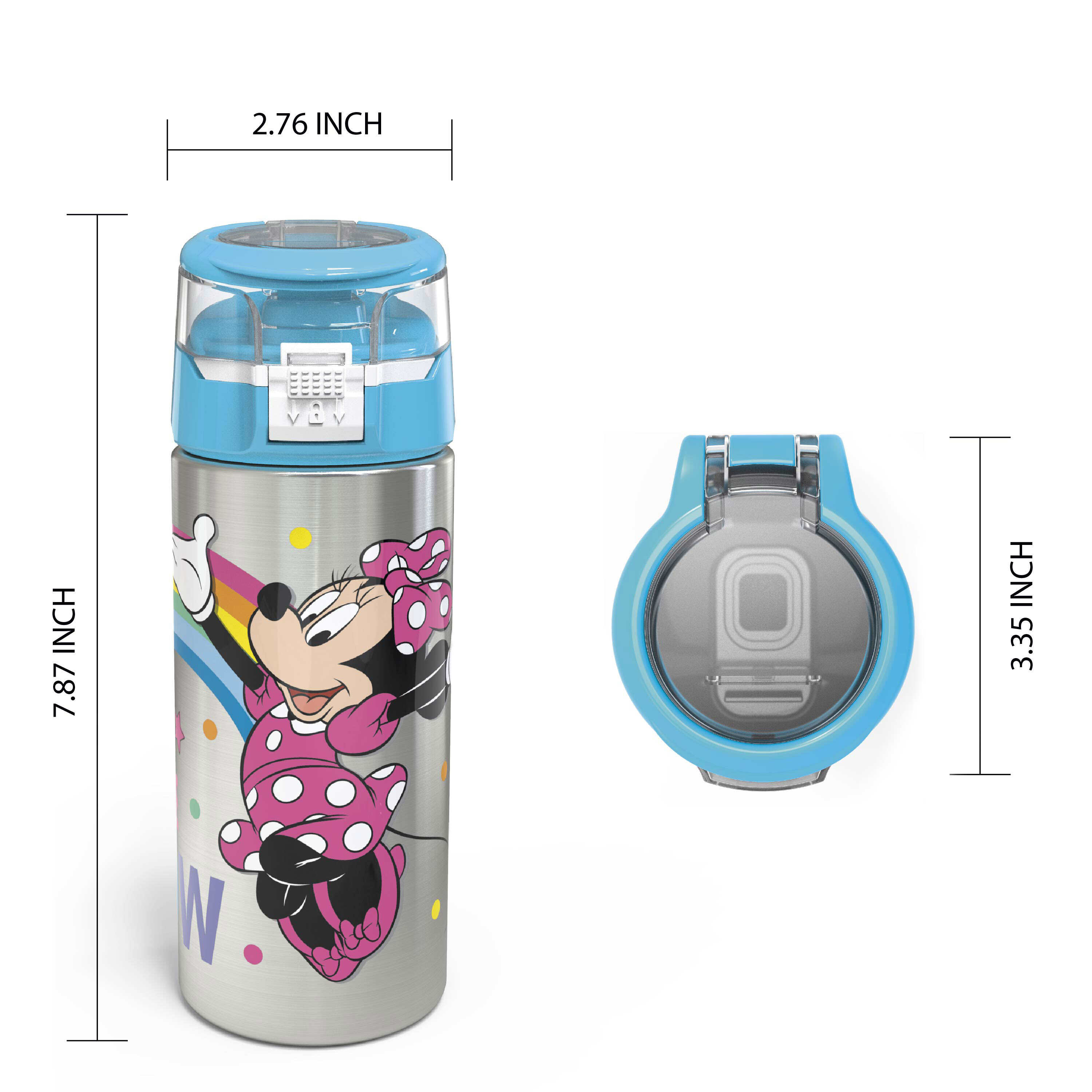 Details about   MINNIE MOUSE Zak!® No Leak BPA-Free Plastic 16 oz Water Bottle Drink Container 