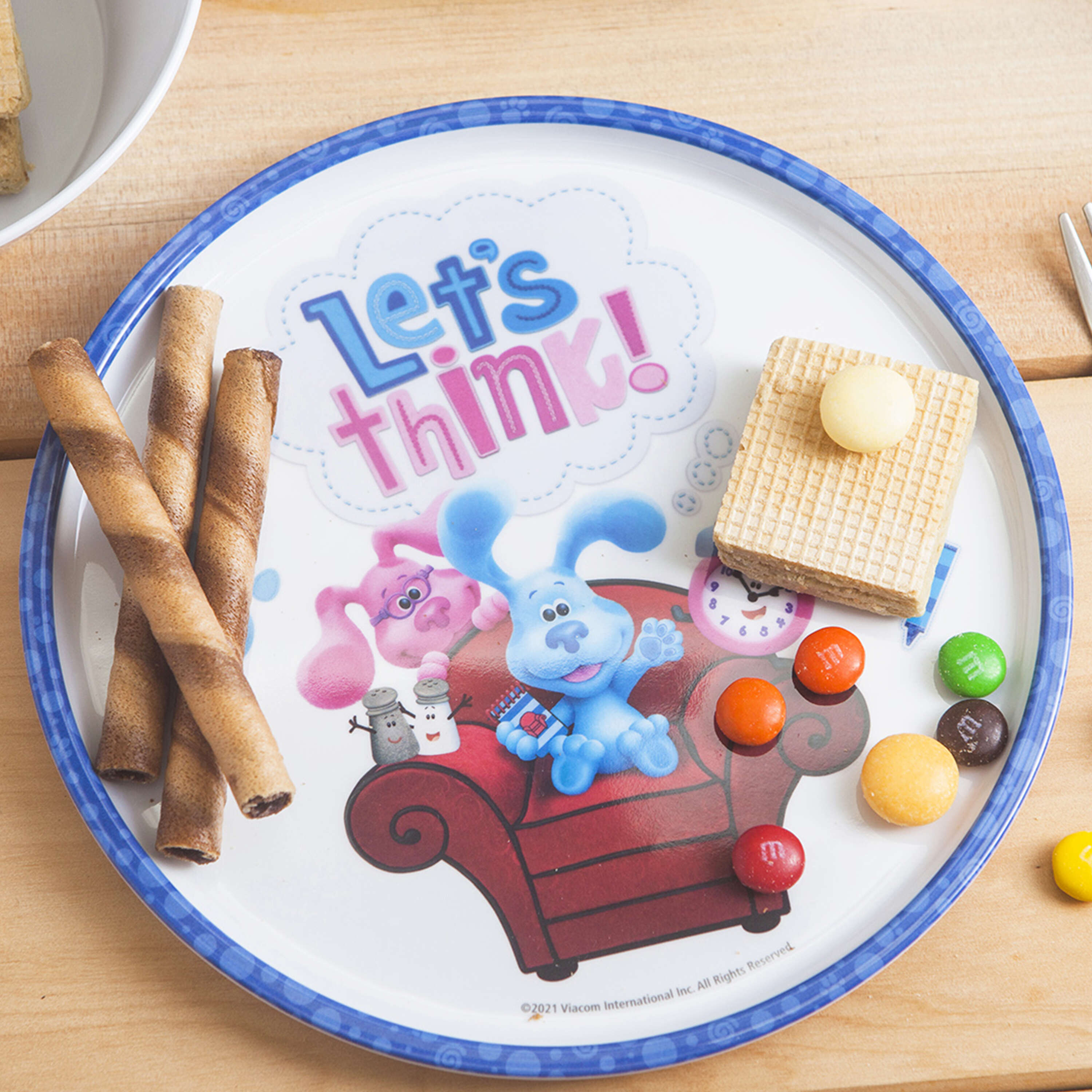 Vintage Blues Clues Plate {Blues Clues Puppy Dog Zak Designs Plastic Kid Play Dishes Plate} Magenta Pepper Plate Baby Shower Gift Idea