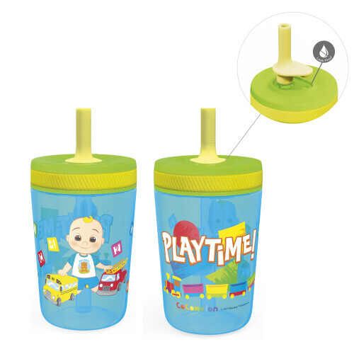 Bundle for Kids Includes Plastic and Stainless Steel Cups with Additional Sipper Trolls-3pc Leak-Proof Screw-On Lid with Straw Zak Designs Trolls World Tour Kelso Tumbler Set 