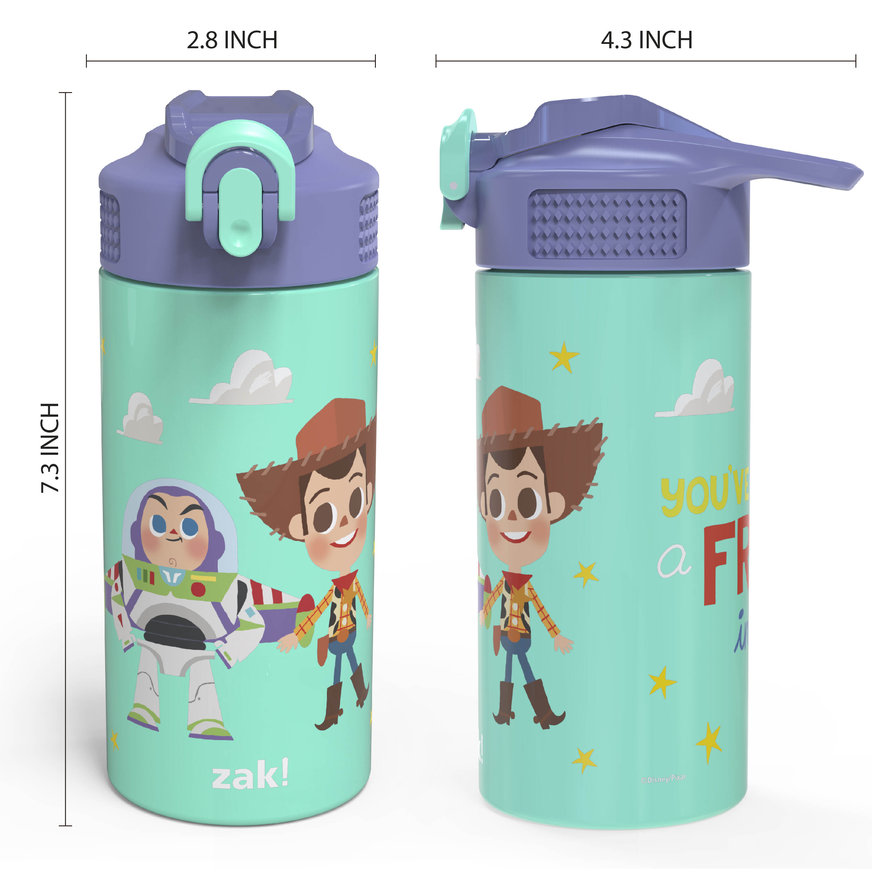 disney and pixar buzz and woody 14 oz water bottle B0912N6HK4 / zak! designs