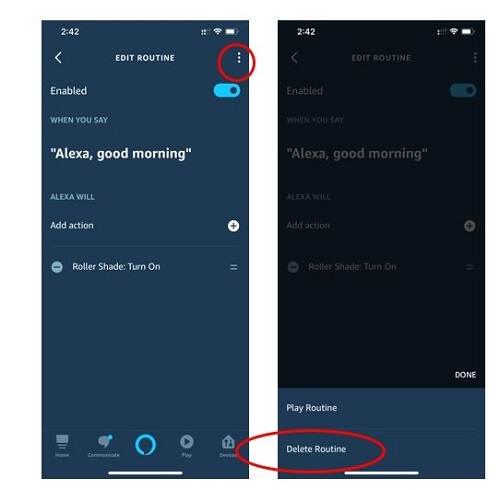 to edit or a routine in the Alexa app.