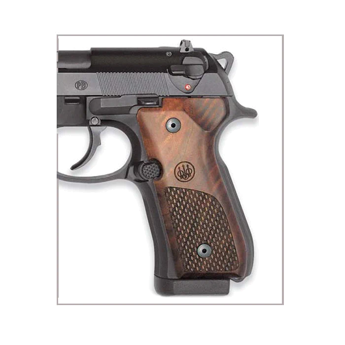 Gorgeous Checkered Hardwood Grip For Beretta 92FS 92F 96 M9 FULL SIZE ONLY 