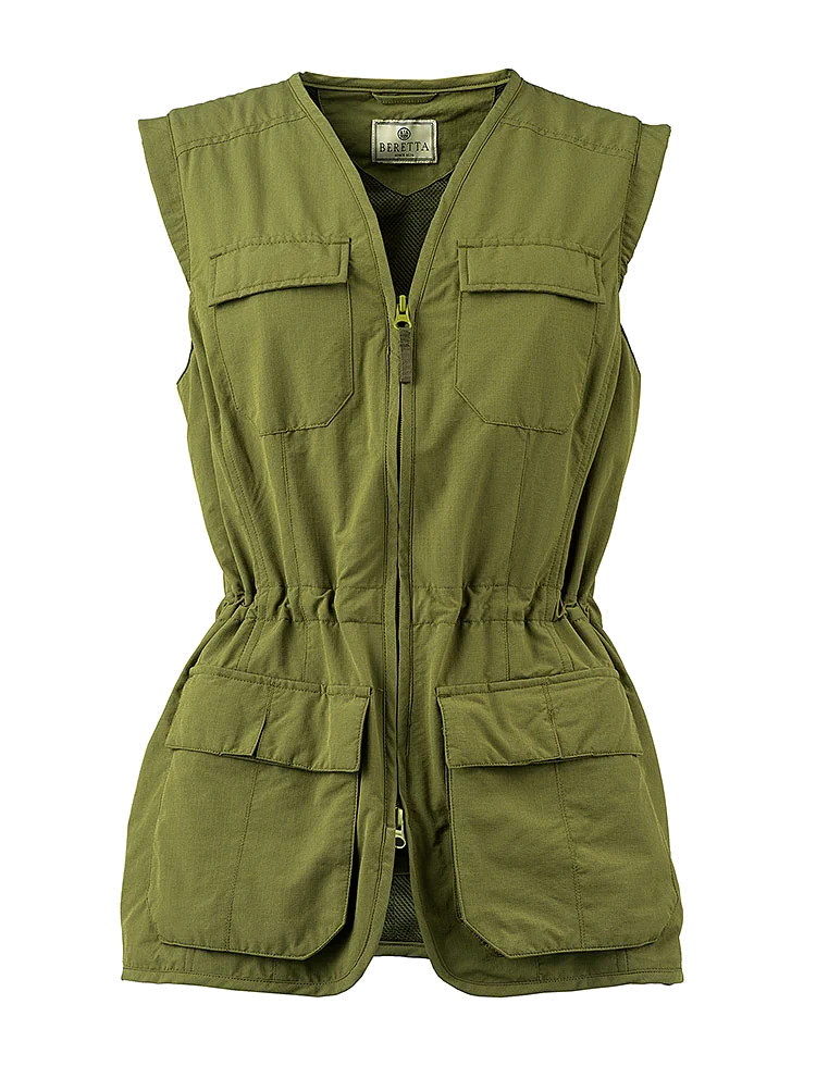 Ladies Womens Beretta Quick Dry Shooting Vest Green BNWT Size 14 L XL and 16 
