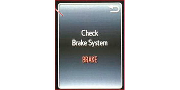 Check Brake System Toyota 