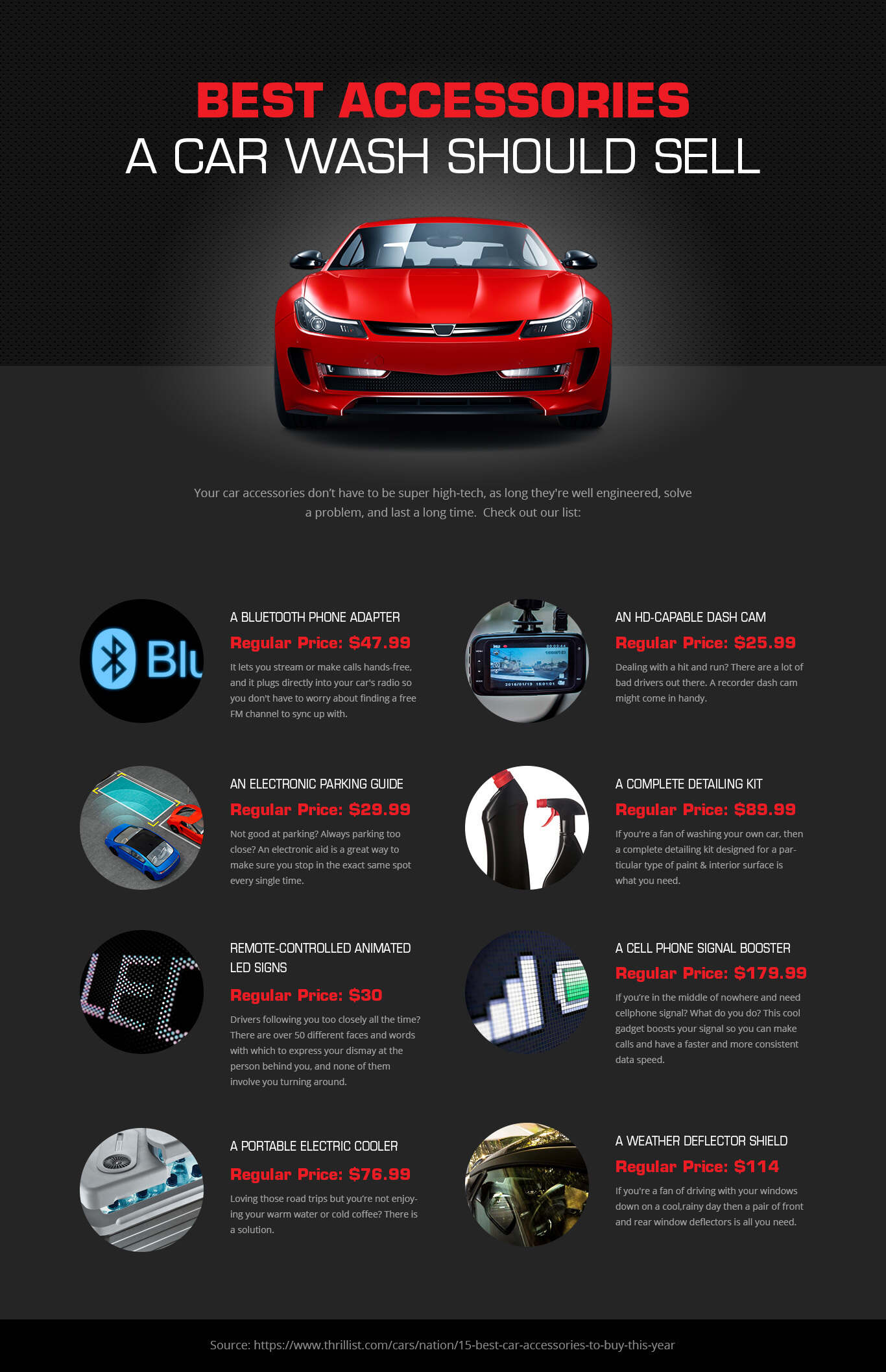 Infographic Best car accessories a carwash should sell