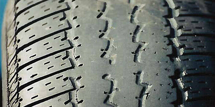 Tire Tread Wear Causes - Choppy, Scalloped (Inner and Outside)