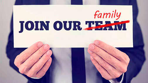 Sign read Join Our Family