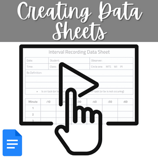 Link to tutorial showing how to create data sheets